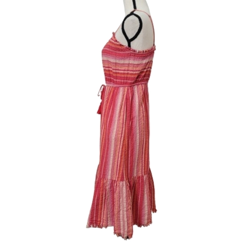 Greylin Size Xs Midi Length Sundress, Fringed Hem… - image 3